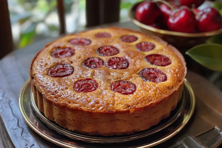 gâteau basque à la cerise