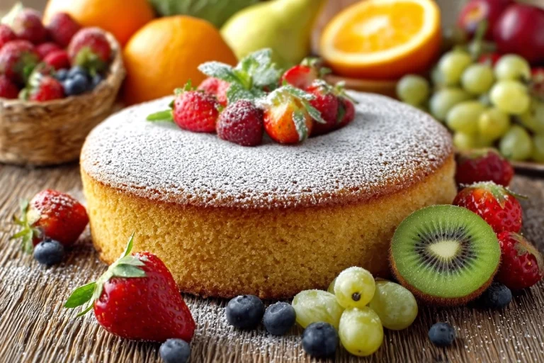 gâteau léger pour accompagner salade de fruits