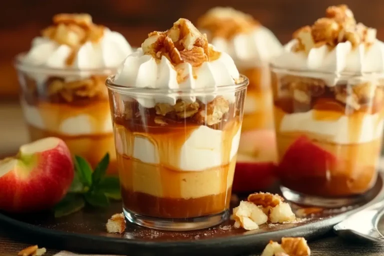 Verrines de pommes au caramel