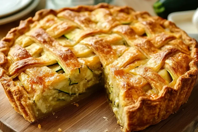 Tourte aux courgettes croustillante et savoureuse