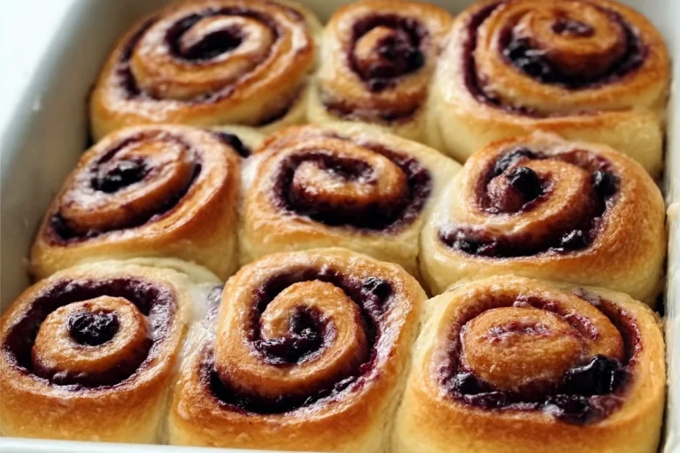 Brioche roulée aux myrtilles