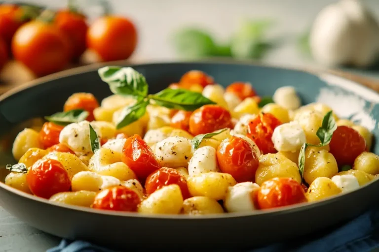 Gnocchis crémeuses aux tomates cerises et mozzarella