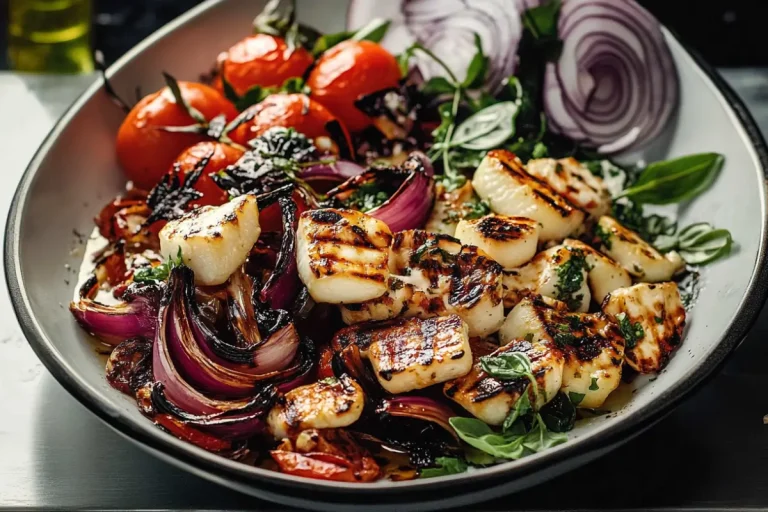 Légumes et halloumi au barbecue
