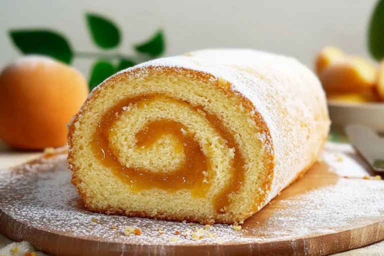 Gâteau roulé à la confiture d’abricots