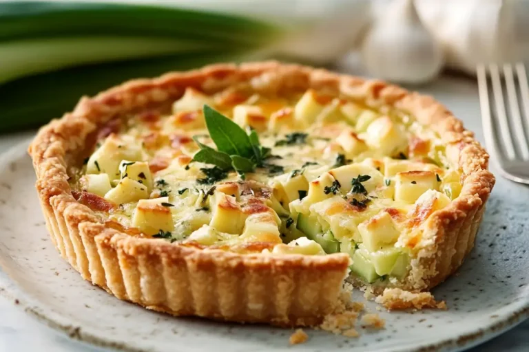 Tarte aux poireaux et à la Fourme d'Ambert