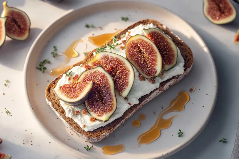 Tartine de chèvre frais aux figues