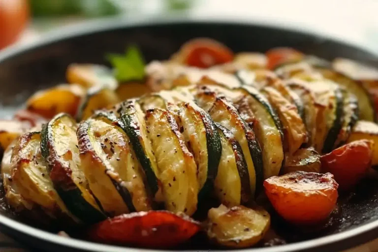 Pommes de terre hasselbak à la courgette