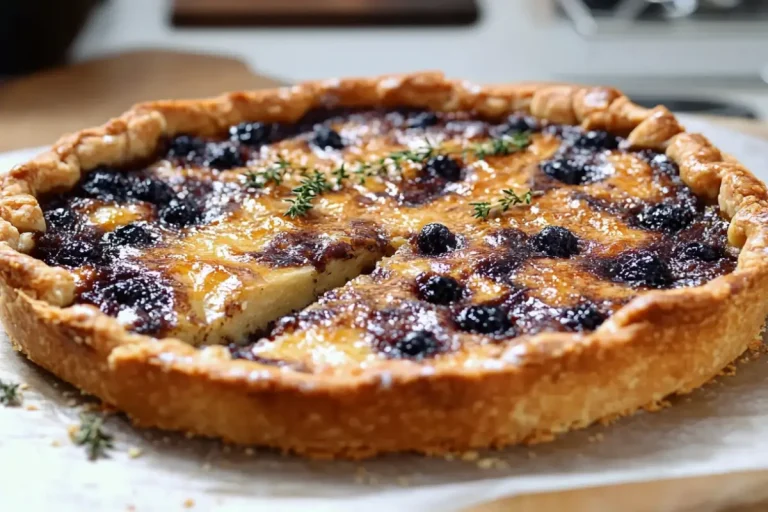 Tarte rustique aux myrtilles