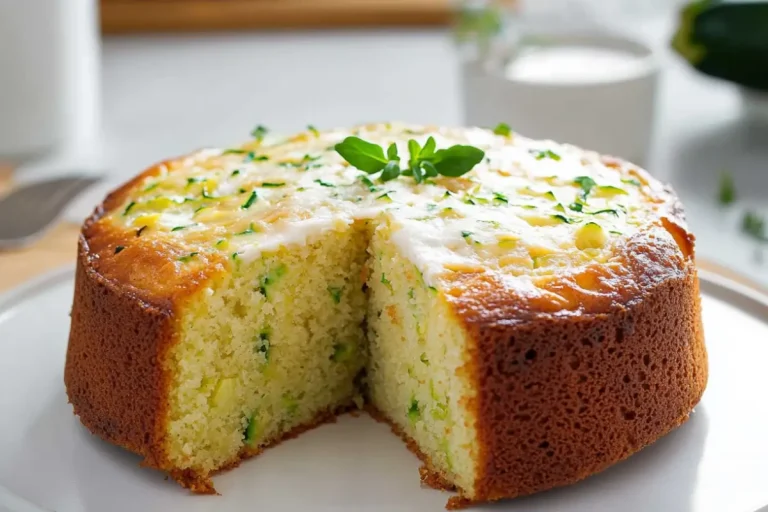 Zucchini and tomme cake