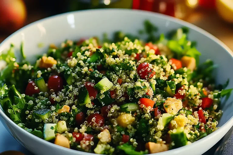 Fall salad with tabbouleh-style quinoa