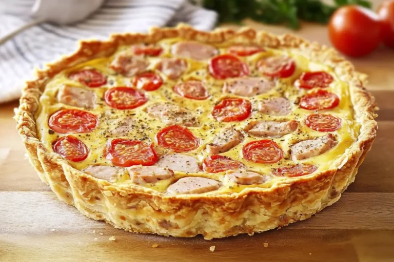 Quiche thon, tomates et moutarde