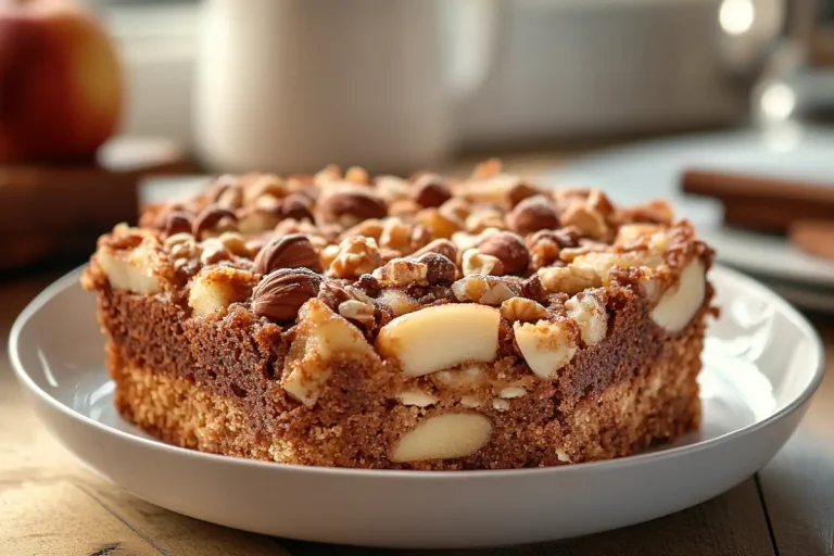 Gâteau aux pommes, noisettes et cannelle
