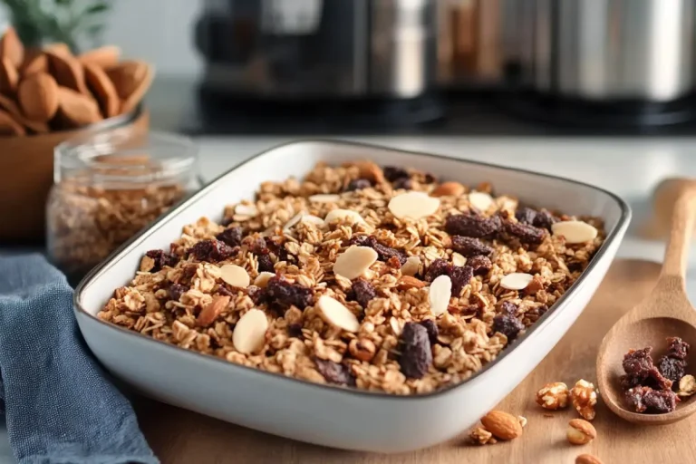 Granola maison amandes, noix de cajou, cacahuètes