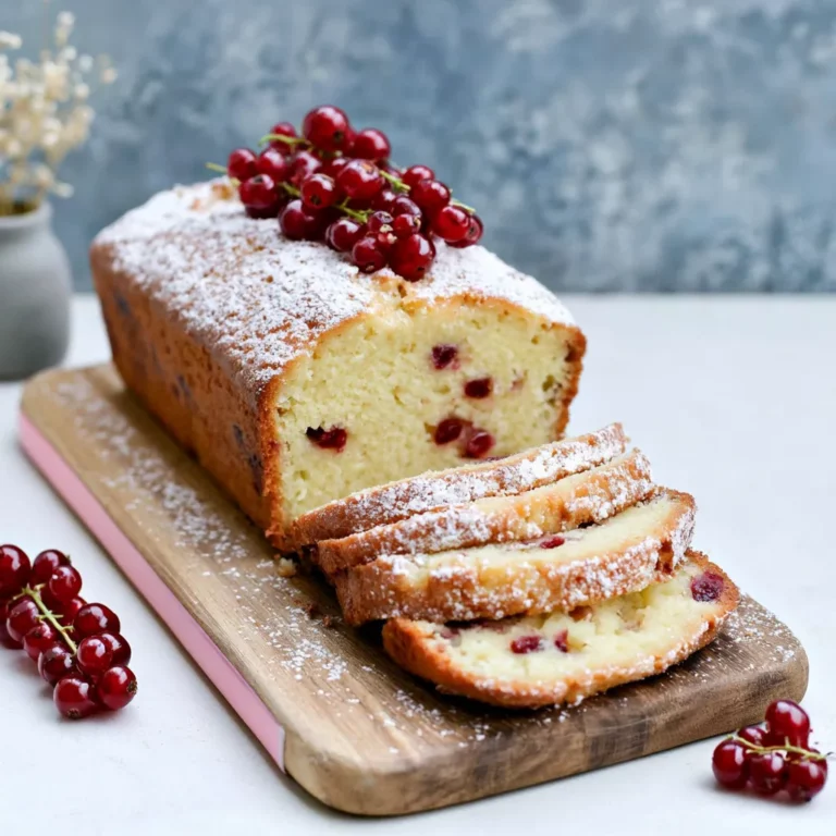 Gâteau au yaourt et groseilles