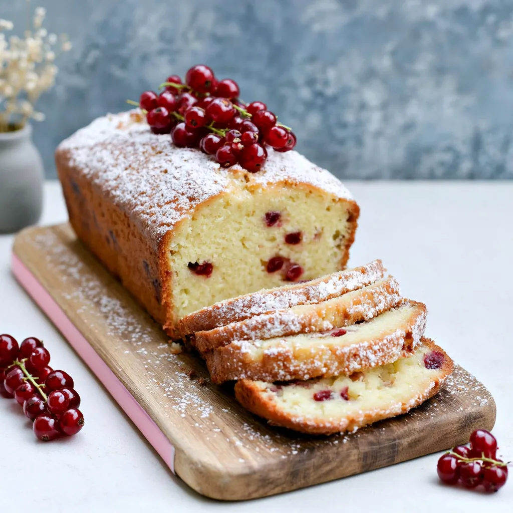 Gâteau au yaourt et groseilles