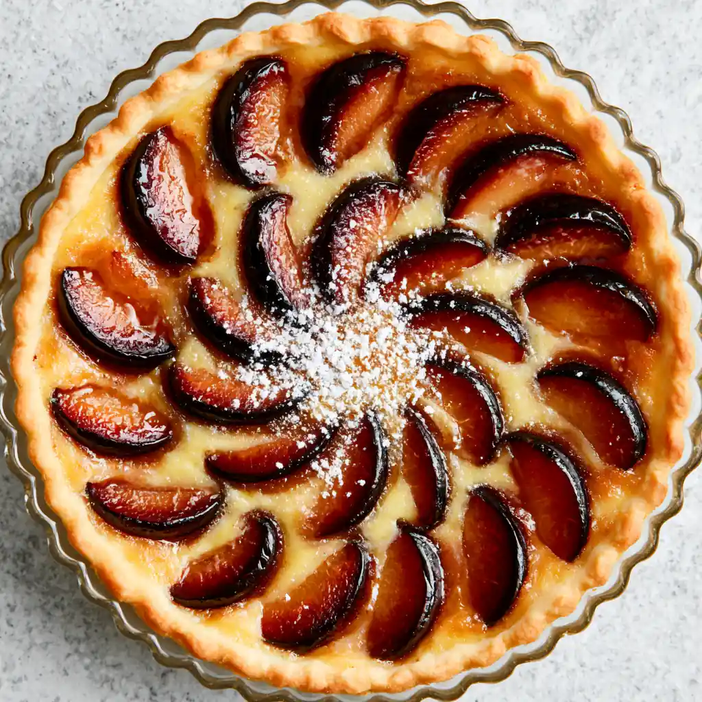 Tarte aux quetsches et à la crème d’amande