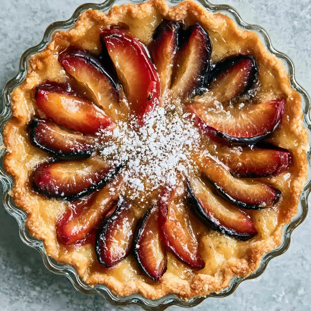 Tarte aux quetsches et à la crème d’amande