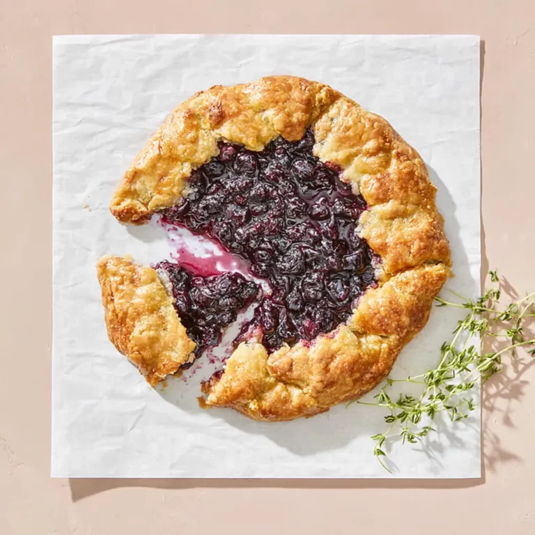 Tarte rustique aux myrtilles