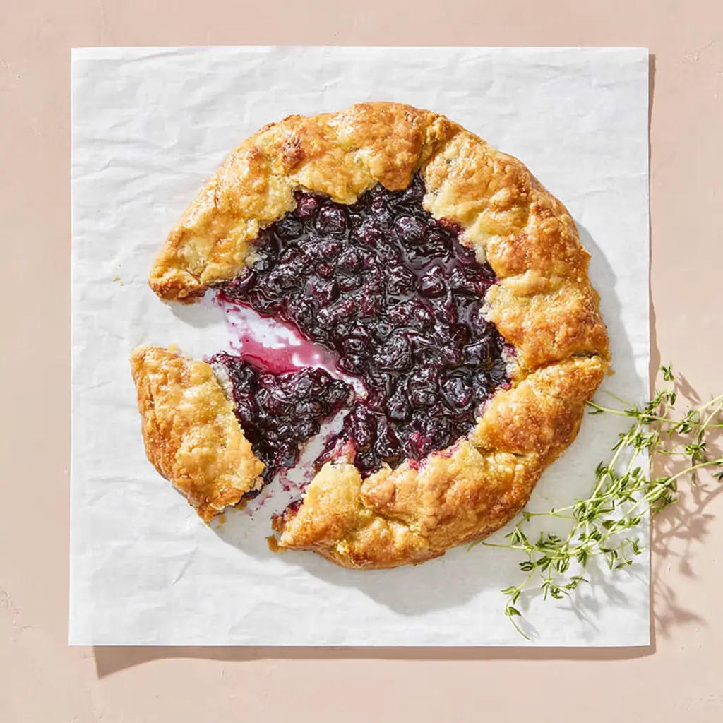 Tarte rustique aux myrtilles