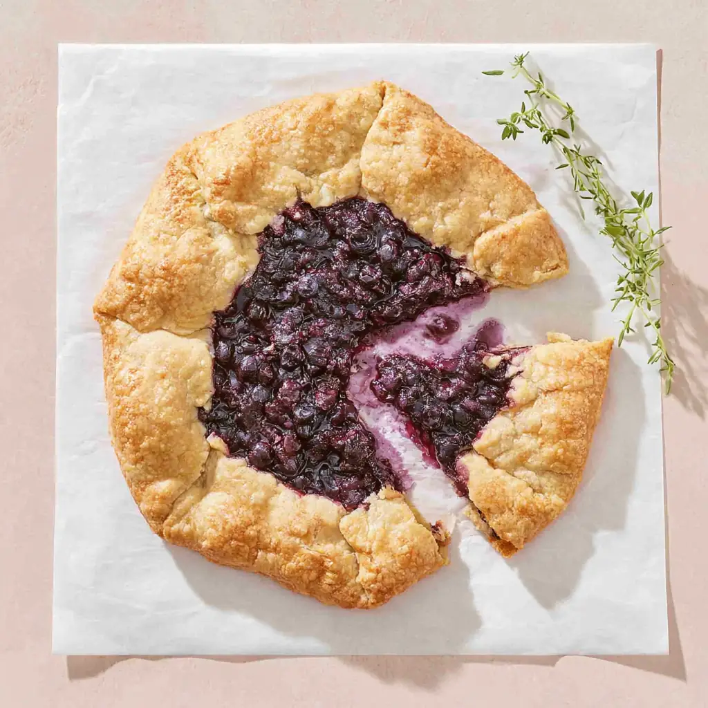 Tarte rustique aux myrtilles
