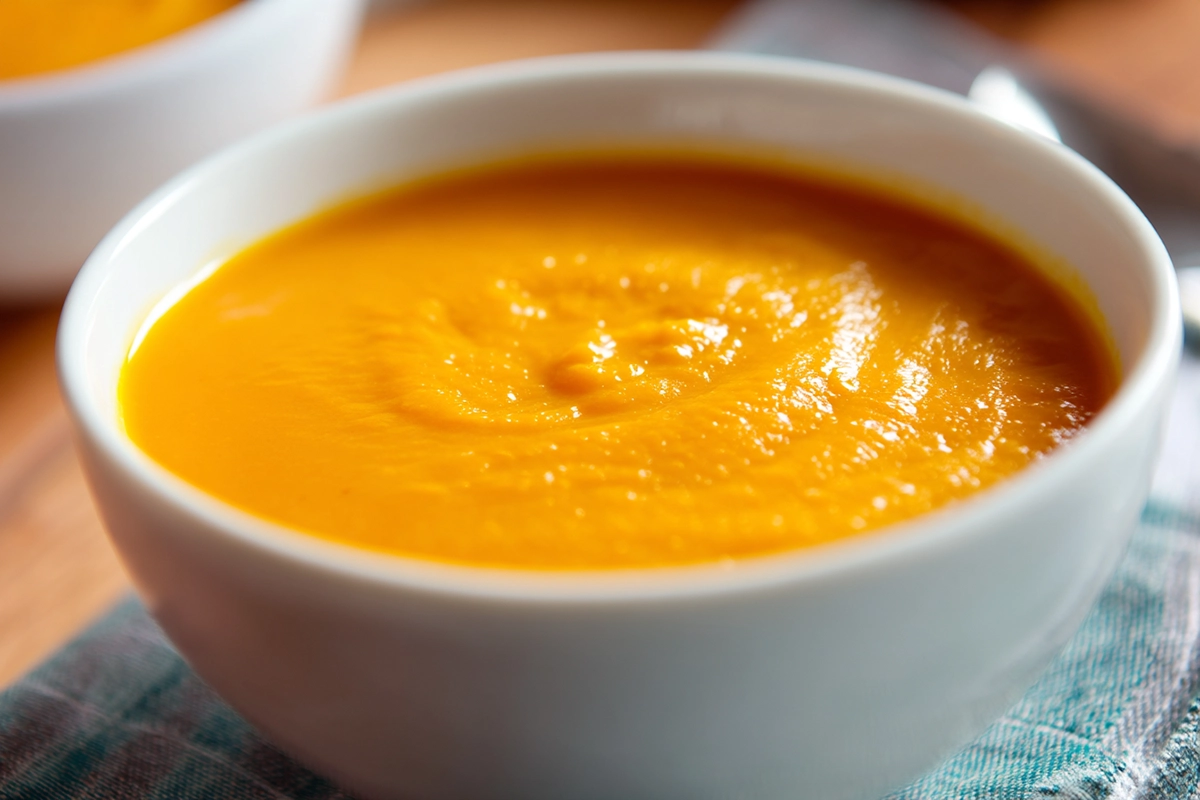 Velouté de carottes, gingembre et lait de coco