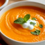 Velouté de carottes, gingembre et lait de coco