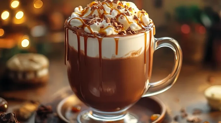 Chocolat chaud au caramel salé