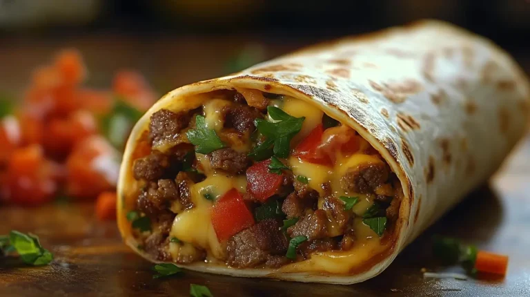 Cheesy Beef Fiesta Wraps