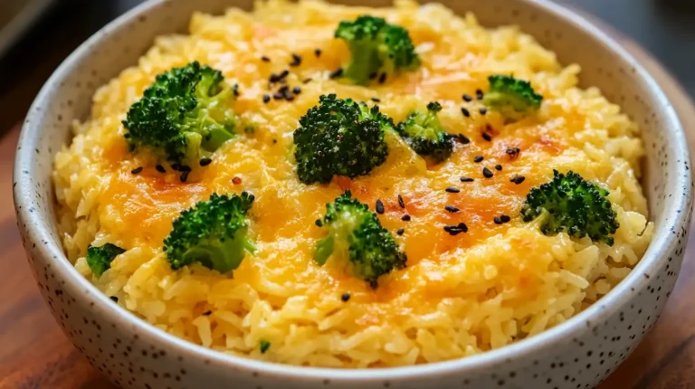 Riz au fromage et au brocoli