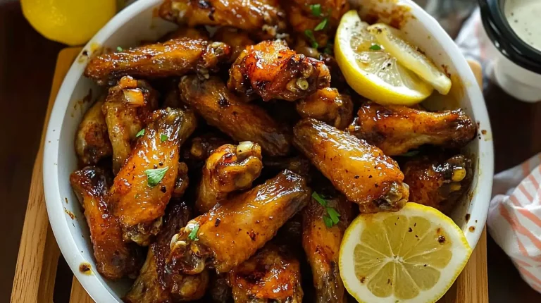 Ailes de poulet piquantes au miel, citron et poivre
