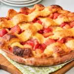 Tarte à la rhubarbe et aux fraises