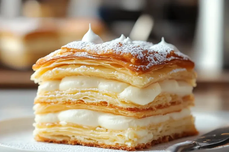 Gâteau Feuilleté à la Crème Vanille