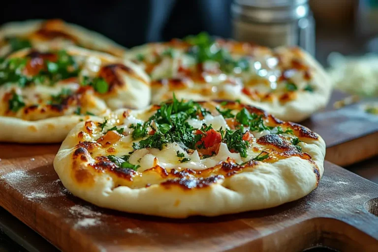 Pizza blanche sur naan à la friteuse à air