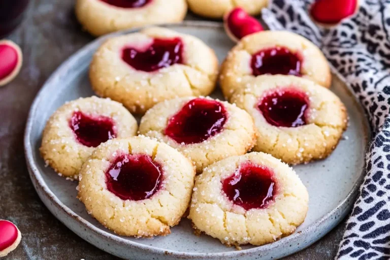 Biscuits sablés à empreintes digitales pour la Saint-Valentin