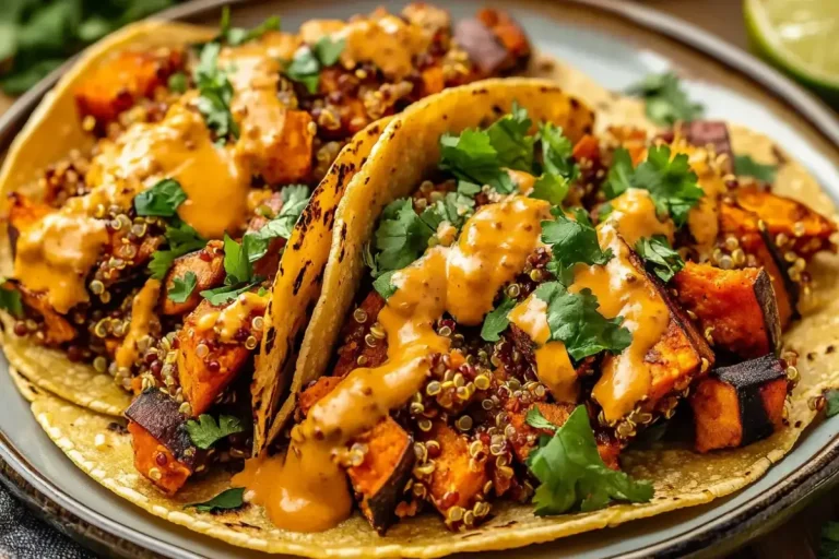 Tacos au quinoa et aux patates douces chipotle