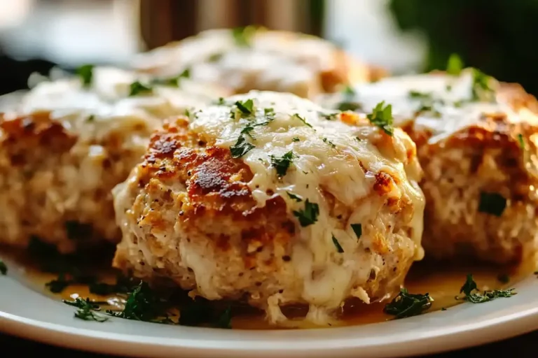 Pains de viande de poulet à l’ail et au parmesan