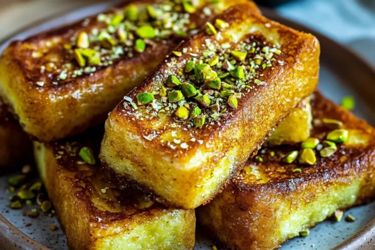 Bâtonnets de pain perdu à la pistache