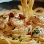 Pâtes crémeuses au poulet à l’italienne