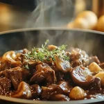 Ragoût de bœuf aux champignons salés