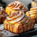 Chaussons aux pommes dorés et croustillants