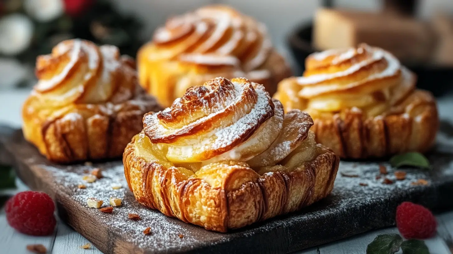 Chaussons aux pommes dorés et croustillants