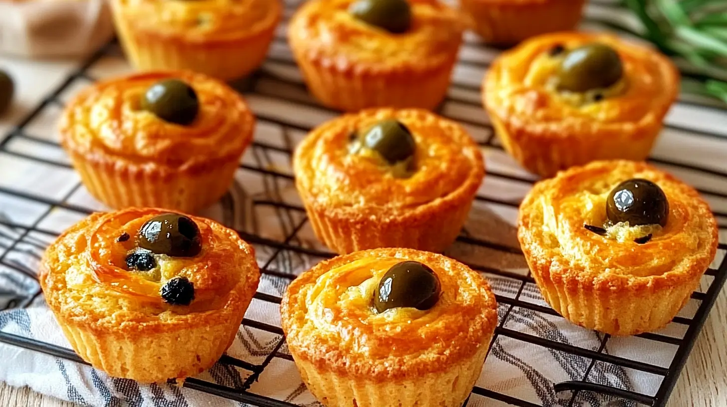 Mini cakes au thon et aux olives