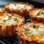 Coupes de quiche aux pommes de terre rissolées