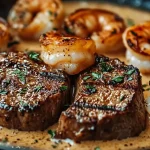 Steak à la sauce crémeuse aux crevettes cajun