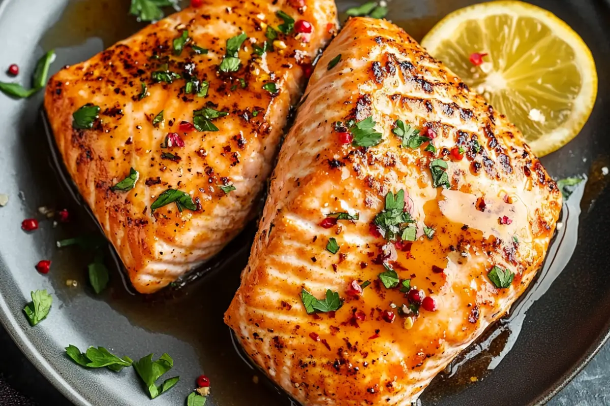 Saumon au beurre de miel cajun