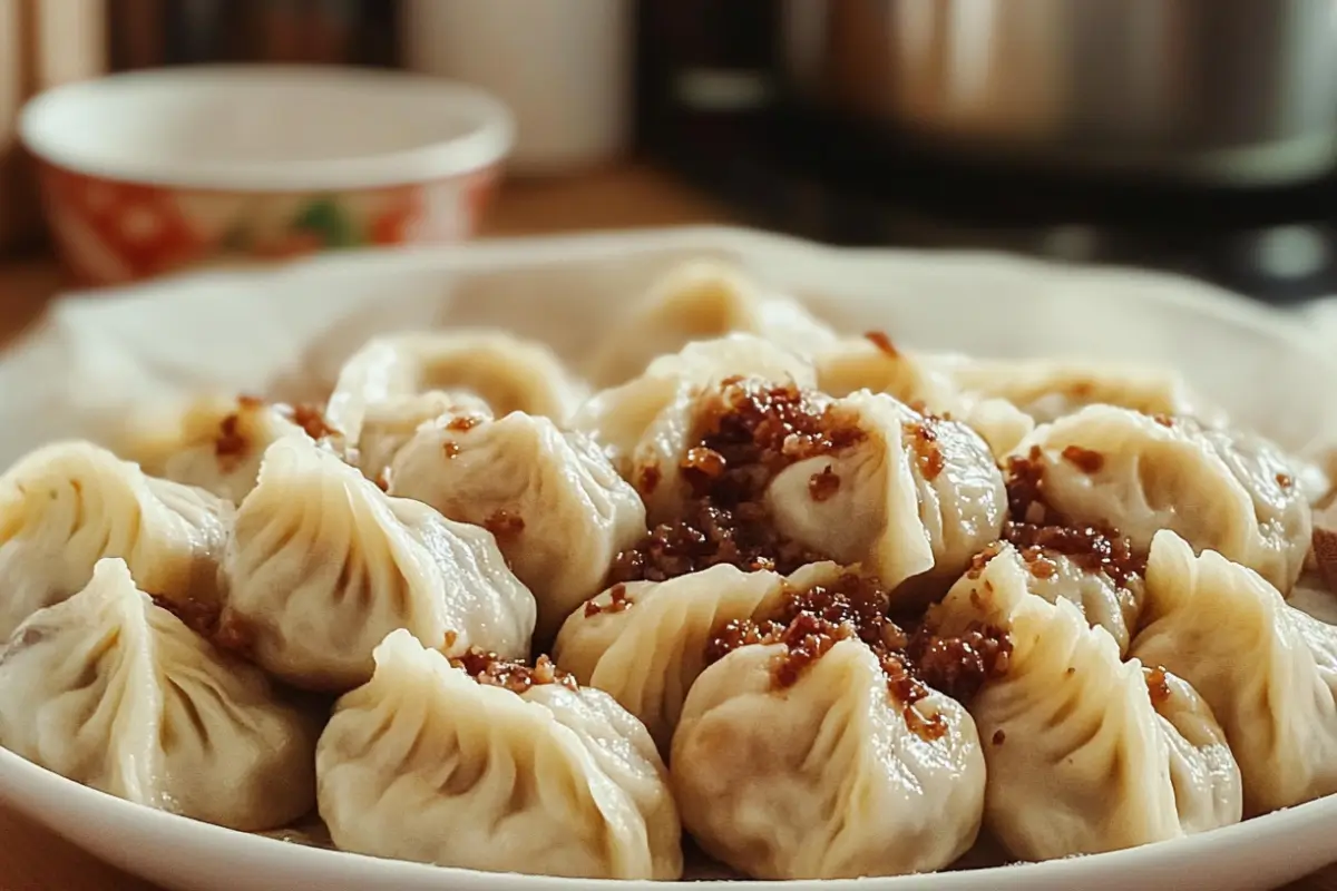 Dumplings maison au porc et à la ciboulette