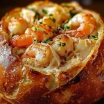 Bol de pain aux fruits de mer farcis