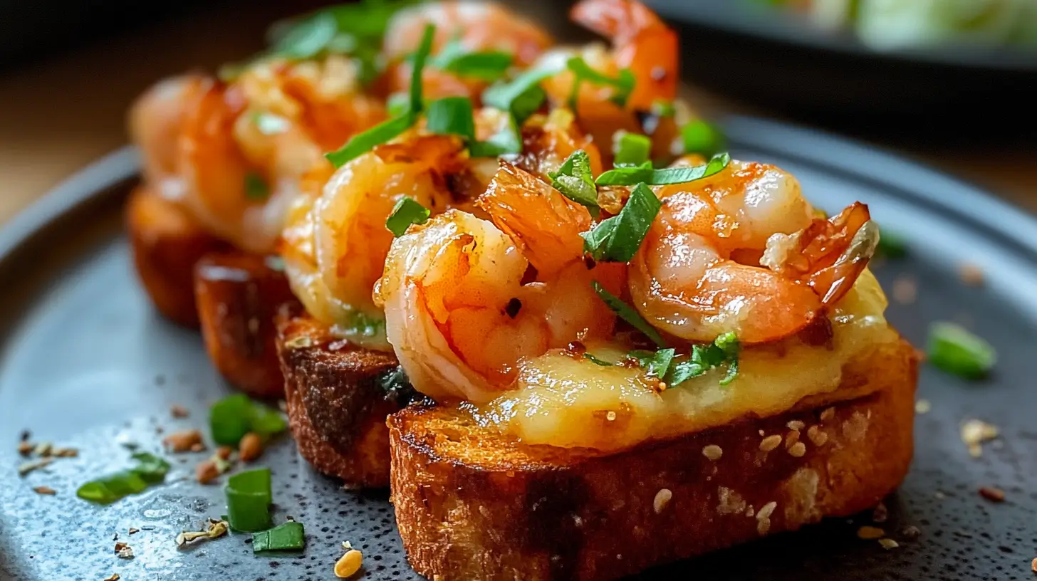 Délice de toast aux crevettes