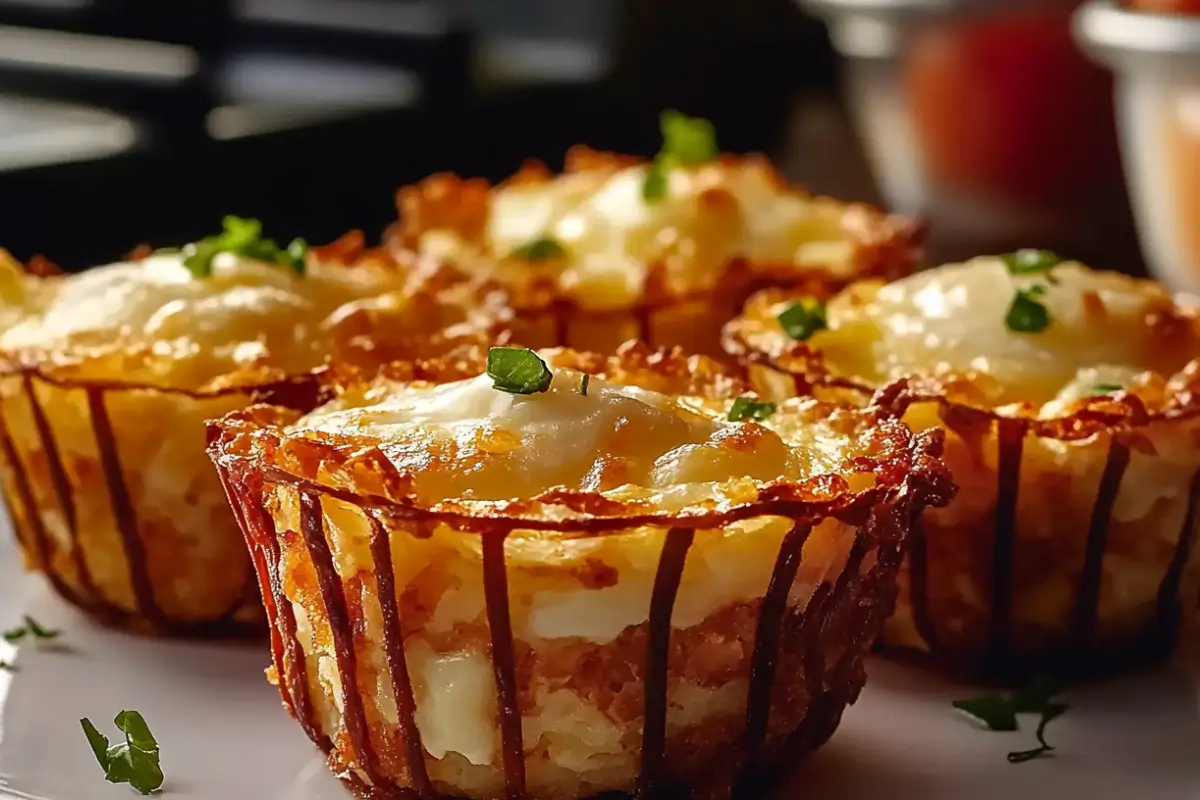 Coupes de Quiche aux Pommes de Terre Rissolées