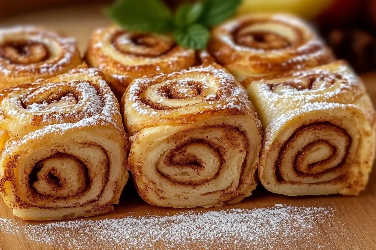 Rouleaux de pain perdu à la cannelle